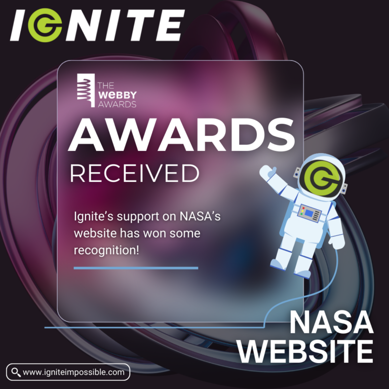 Ignite’s Support on NASA’s Website Wins Recognition