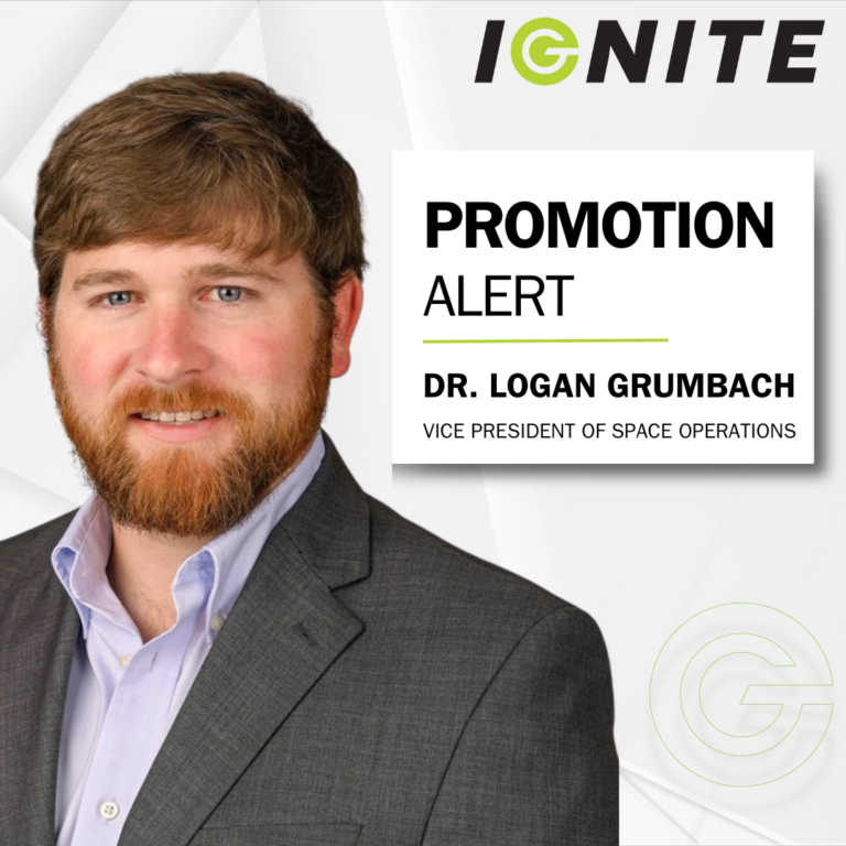 Ignite Promotes Dr. Logan Grumbach to Vice President of Space Operations