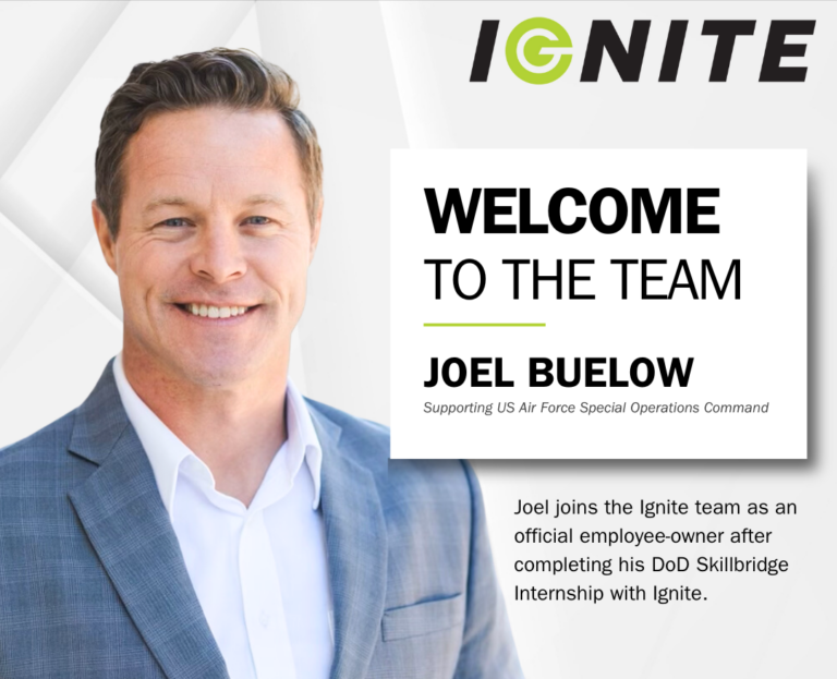 IGNITE OFFICIALLY WELCOMES JOEL BUELOW
